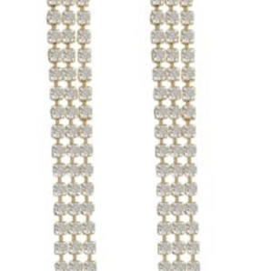 long crystal chain earrings