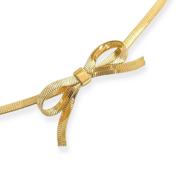 gold bow necklace