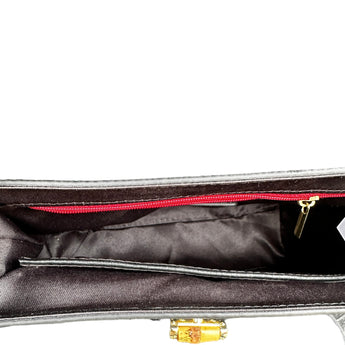 inside of leather handbag