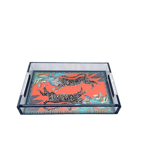 Lucite Small Leopard Tray