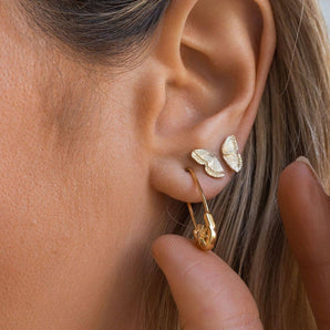 butterfly earrings. five and two earrings