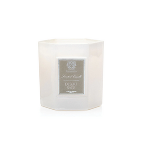 Desert Sage Candle by Antica Farmacista. Soy Candle. Luxury candle brand. Octagonal candle with matches.