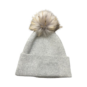 Cashmere Winter Hat with Pom