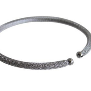 sparkle skinny bracelet silver metal