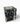Acrylic Cube Vase, Black Crackle
