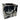 Acrylic Cube Vase, Black Marble, angled view showing white marble swirls