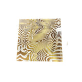 acrylic block bowl -gold zebra pattern