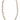 Gold chain necklace with black bead fringe drops on a white background