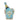 Champagne bottle in blue ice bucket acrylic napkin weight