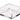 Empty clear acrylic cocktail napkin holder on a white background