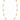 Gold clover charm necklace on a white background