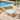 Acrylic napkin holder by the pool with mahjong tiles