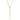 Full length of the gold paper clip chain lariat necklace with crystal lock and Y-shaped drop