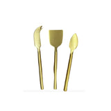 gold cheese knives, set