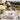 Horseshoe napkin weight on a table at a horse race