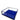 Indigo blue scalloped acrylic cocktail napkin holder, angled view