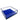 Indigo scalloped acrylic napkin holder seen from the corner