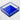 Overhead view of indigo blue scalloped cocktail napkin holder