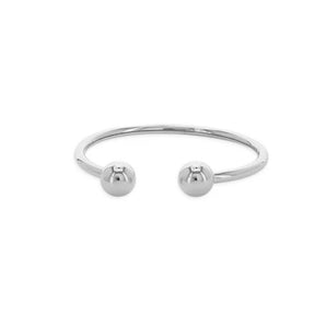 Open Ball Bangle, Silver