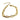Angled view of the gold Oval Link Bracelet and clasp