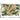 Top view of palm leaf acrylic vanity tray with handles