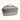 Metallic pearl gray toiletry bag with gold zipper and handle