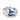 Round acrylic napkin weight with crossed skis and goggles