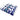 Top angle of navy and blue triple LOVE acrylic block