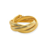 triple cobra bracelet. wrap bracelet gold