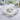 White roses acrylic napkin weight on clear napkin holder