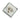 White roses napkin weight in square napkin holder, top view