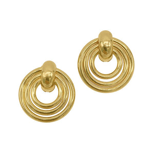 Small Doorknob Earrings gold