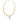 Paper Clip Toggle Necklace with Pearl gold