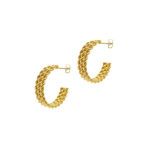 Flat Cable Hoops gold