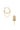 Five and Two Lotus pavé gold hoops with dangling chain