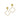 Gold flower drop earrings with crystal petal outlines and disc posts