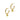 Gold huggie hoop earrings with dangling puffed heart charms