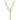 Close-up of the gold paper clip chain lariat necklace with an oval pave crystal lock